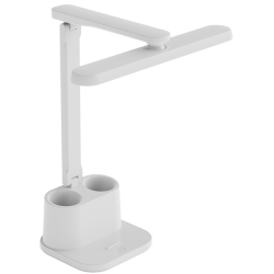 Lampki-biurkowe - biała lampka biurkowa led bari 6w 4000k 325013 polux