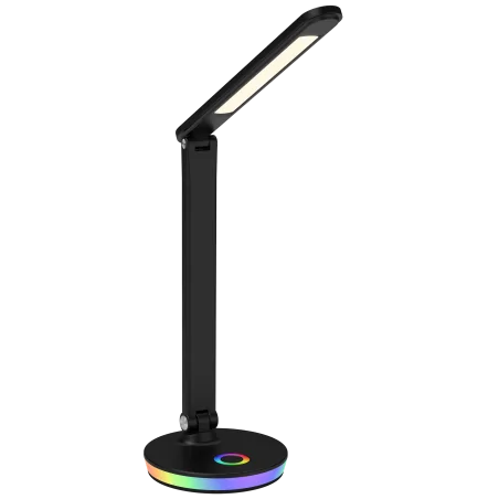 Lampki-biurkowe - czarna lampka biurkowa led neptun 7w 4000k+rgb 325044 polux 