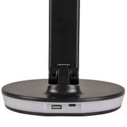 Lampki-biurkowe - czarna lampka biurkowa led neptun 7w 4000k+rgb 325044 polux 