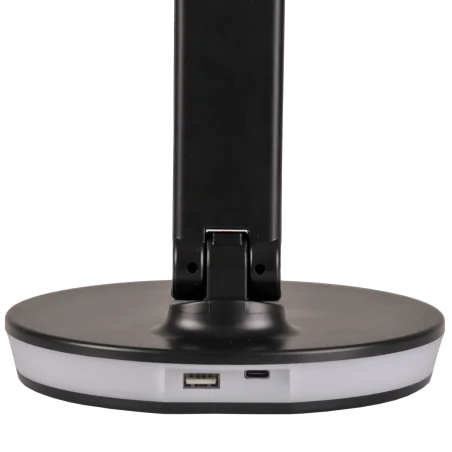 Lampki-biurkowe - czarna lampka biurkowa led neptun 7w 4000k+rgb 325044 polux 