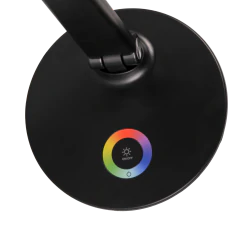 Lampki-biurkowe - czarna lampka biurkowa led neptun 7w 4000k+rgb 325044 polux 