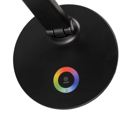 Lampki-biurkowe - czarna lampka biurkowa led neptun 7w 4000k+rgb 325044 polux 