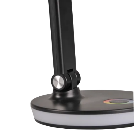 Lampki-biurkowe - czarna lampka biurkowa led neptun 7w 4000k+rgb 325044 polux 