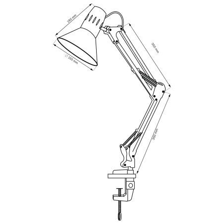 Lampki-biurkowe - czarna lampka biurkowa worker e27 325150 polux 