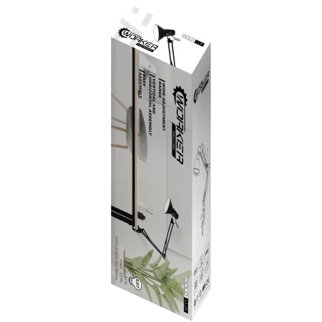 Lampki-biurkowe - czarna lampka biurkowa worker e27 325150 polux 