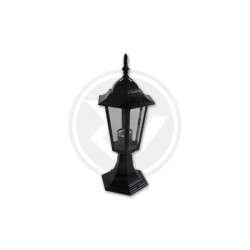 Lampy-ogrodowe-stojace - czarna lampa led ogrodowa e27 victoria 40cm 1627 lvt 