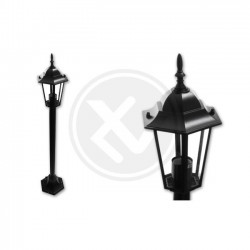 Lampy-ogrodowe-stojace - czarna lampa led ogrodowa e27 victoria 100cm 2546 lvt