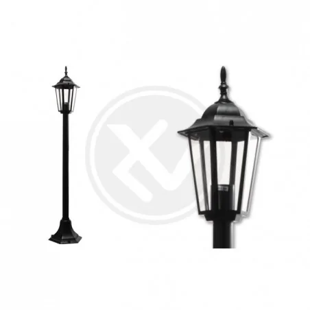 Lampy-ogrodowe-stojace - czarna lampa led ogrodowa e27 victoria 100cm 2546 lvt 
