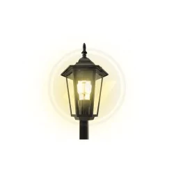 Lampy-ogrodowe-stojace - czarna lampa led ogrodowa e27 victoria 100cm 2546 lvt 