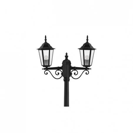 Lampy-ogrodowe-stojace - czarna lampa led ogrodowa 2xe27 victoria 237,5cm 8405 lvt 
