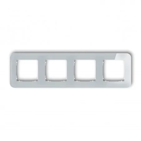 Ramki-poczworne - ramka poczwórna zaokrąglona z efektem szkła szara z białym spodem icon 15-0-irsz-4 karlik 