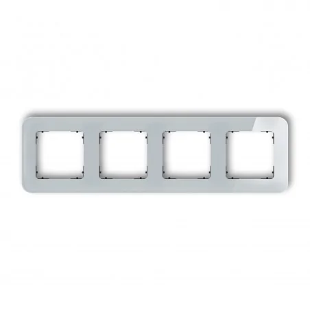 Ramki-poczworne - ramka poczwórna zaokrąglona z efektem szkła szara z czarnym spodem icon 15-12-irsz-4 karlik 