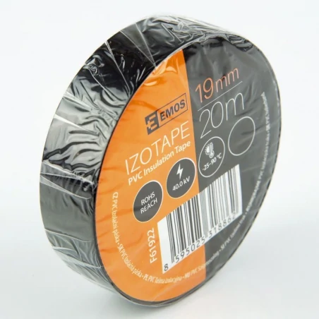 Tasmy-izolacyjne - taśma izolacyjna do kabli 19mmx20m czarna krążek f619222 emos 