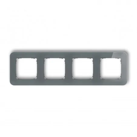 Ramki-poczworne - ramka poczwórna zaokrąglona z efektem szkła grafitowa icon 28-28-irsz-4 karlik 