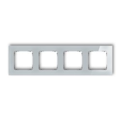 Ramki-poczworne - ramka poczwórna kwadratowa z efektem szkła szara z grafitowym spodem icon 15-28-irsk-4 karlik