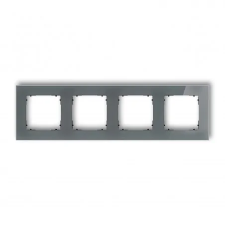 Ramki-poczworne - ramka poczwórna kwadratowa z efektem szkła grafitowa z czarnym spodem icon 28-12-irsk-4 karlik 