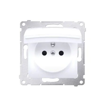 Gniazda-pojedyncze-podtynkowe - gniazdo pojedyncze  z białą klapką do wersji ip44 bez uszczelki do ramek premium dgz1buz.01/11 simon 54 kontakt-simon 