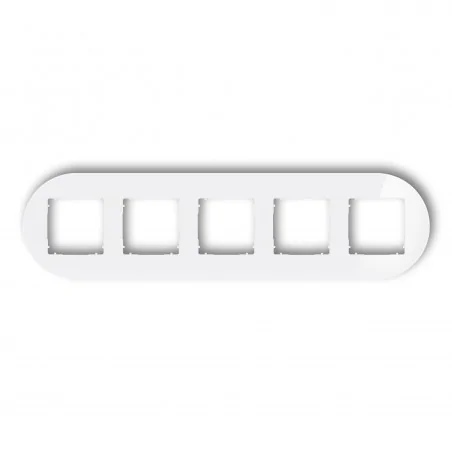 Ramki-pieciokrotne - ramka pięciokrotna okrągła z efektem szkła biała icon 0-0-irso-5 karlik 