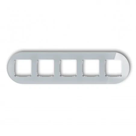 Ramki-poczworne - ramka pięciokrotna okrągła z efektem szkła szara/biały spód icon 15-0-irso-5 karlik 