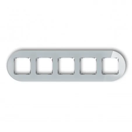 Ramki-pieciokrotne - ramka pięciokrotna z efektem szkła okrągła szara z czarnym spodem icon 15-12-irso-5 karlik 