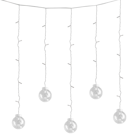 Oswietlenie-choinkowe - kurtyna świetlna led z ciepłym światłem wisząca dekoracja na okno wish balls 325143 polux/goldlux 