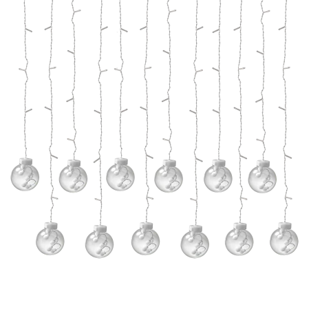 Oswietlenie-choinkowe - kurtyna świetlna led z ciepłym światłem wisząca dekoracja na okno wish balls 325143 polux/goldlux 