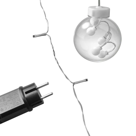 Oswietlenie-choinkowe - kurtyna świetlna led z ciepłym światłem wisząca dekoracja na okno wish balls 325143 polux/goldlux 