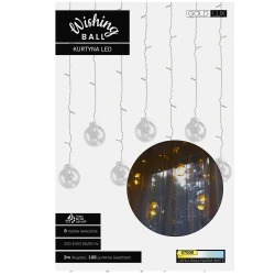 Oswietlenie-choinkowe - kurtyna led wish balls 24 diod z ciepłą barwą światła 325143 polux 