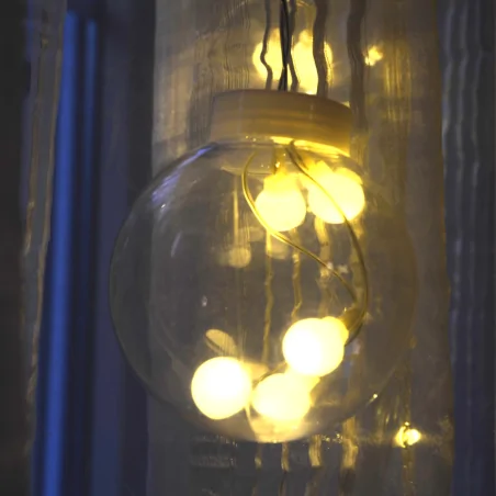 Oswietlenie-choinkowe - kurtyna świetlna led z ciepłym światłem wisząca dekoracja na okno wish balls 325143 polux/goldlux 