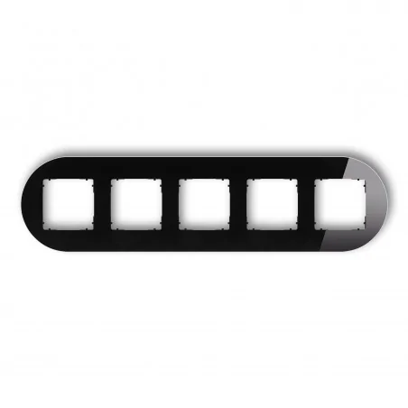 Ramki-pieciokrotne - ramka pięciokrotna z efektem szkła okrągła czarna icon 12-12-irso-5 karlik 