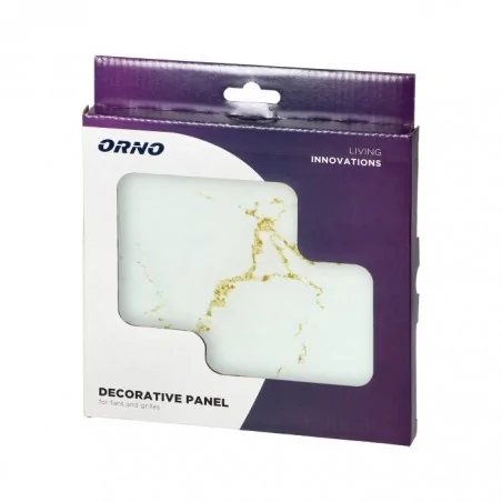 Wentylatory-o-srednicy-100 - or-wl-3204/wc ozdobny panel szklany biało-złoty granit do wentylatorów połysk orno 