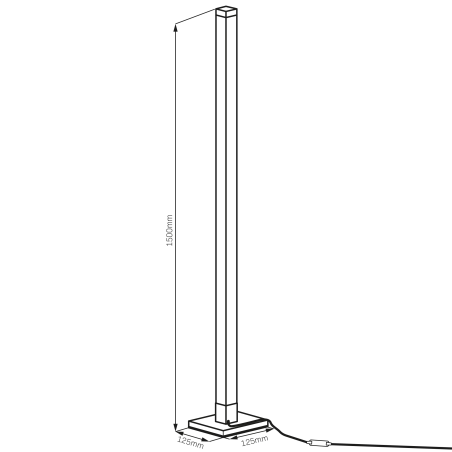 Lampy-stojace - lampa podłogowa led magical rgb z pilotem 325211 polux 