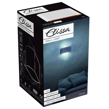 Kinkiety-do-salonu - biało-złoty kinkiet elissa g9 324429 polux 