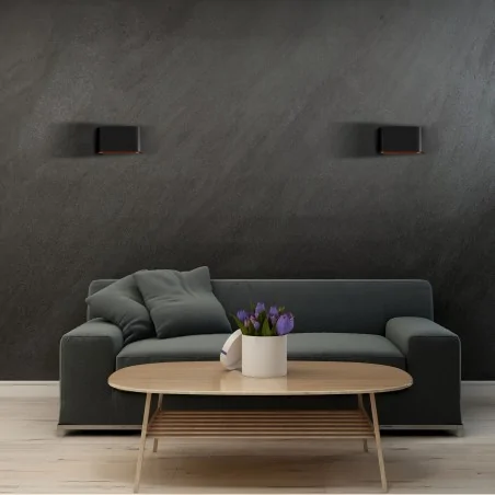 Kinkiety-do-salonu - czarno-złoty kinkiet elissa g9 324412 polux 