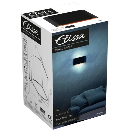 Kinkiety-do-salonu - czarno-złoty kinkiet elissa g9 324412 polux 