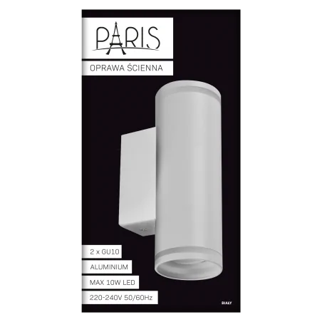 Kinkiety-do-salonu - biały kinkiet paris 2xgu10 324375 polux 