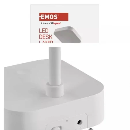 Lampki-biurkowe - z7627 biała lampka biurkowa emily ładowalna 2w 100lm 4000k emos 