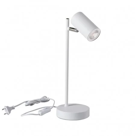 Lampki-biurkowe - lampka biurkowa biała evalo tl gu10 w-sr 35785 evalo kanlux 