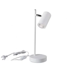 Lampki-biurkowe - lampka biurkowa biała evalo tl gu10 w-sr 35785 evalo kanlux 