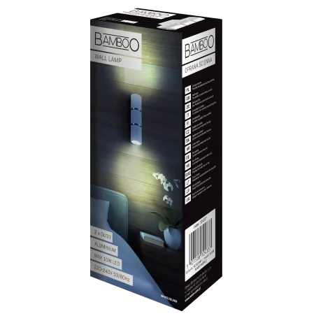 Kinkiety-do-salonu - biały kinkiet bamboo 2xgu10 324337 polux 