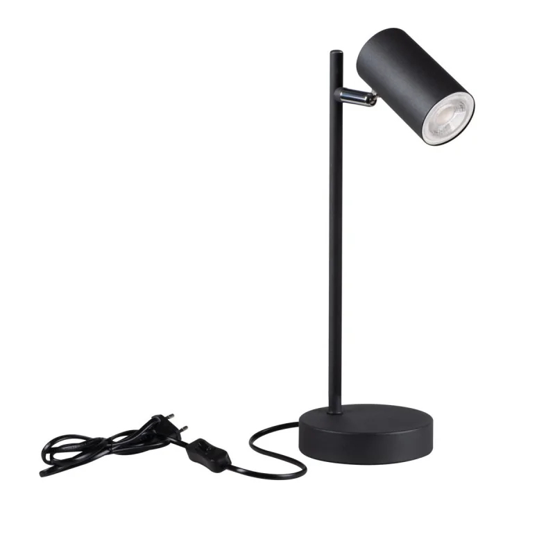 Lampki-biurkowe - lampa stołowa ruchoma czarna evalo tl gu10 b-sr 35786 kanlux firmy KANLUX 