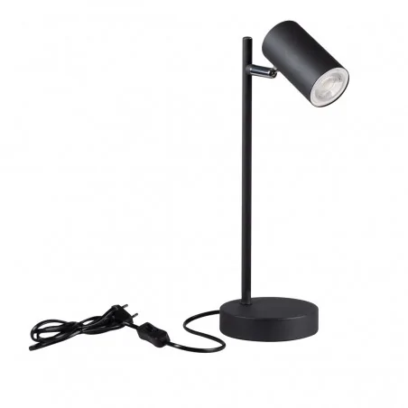 Lampki-biurkowe - lampa stołowa ruchoma czarna evalo tl gu10 b-sr 35786 kanlux 