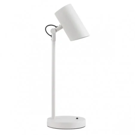 Lampki-biurkowe - biała biurkowa lampa ruchoma e14 1x5w agzar 36251 kanlux 
