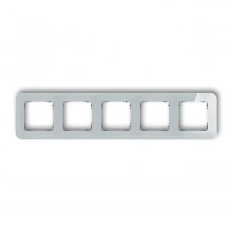 Ramki-pieciokrotne - ramka zaokrąglona pięciokrotna z efektem szkła szara z białym spodem icon 0-0-irsz-5 karlik 