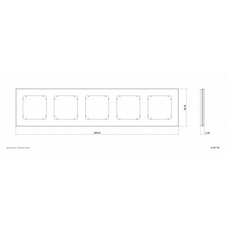 Ramki-poczworne - ramka kwadratowa pięciokrotna z efektem szkła biała icon 0-0-irsk-5 karlik 