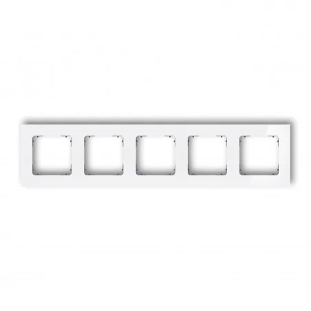 Ramki-pieciokrotne - ramka kwadratowa pięciokrotna z efektem szkła biała z grafitowym spodem icon 0-28-irsk-5 karlik 