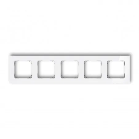 Ramki-pieciokrotne - ramka kwadratowa pięciokrotna z efektem szkła biała z czarnym spodem icon 0-12-irsk-5 karlik 