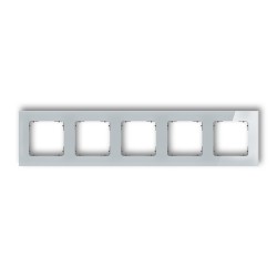 Ramki-pieciokrotne - ramka kwadratowa pięciokrotna z efektem szkła szara z grafitowym spodem icon 15-28-irsk-5 karlik