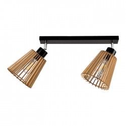 Lampy-sufitowe - oprawa ścienno - sufitowa drewniane klosze e27 2x60w delos 2p  ad-ld-6405be27d orno