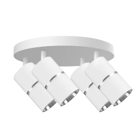 Oswietlenie-sufitowe - bialy plafon bamboo 4xgu10 324672 polux 